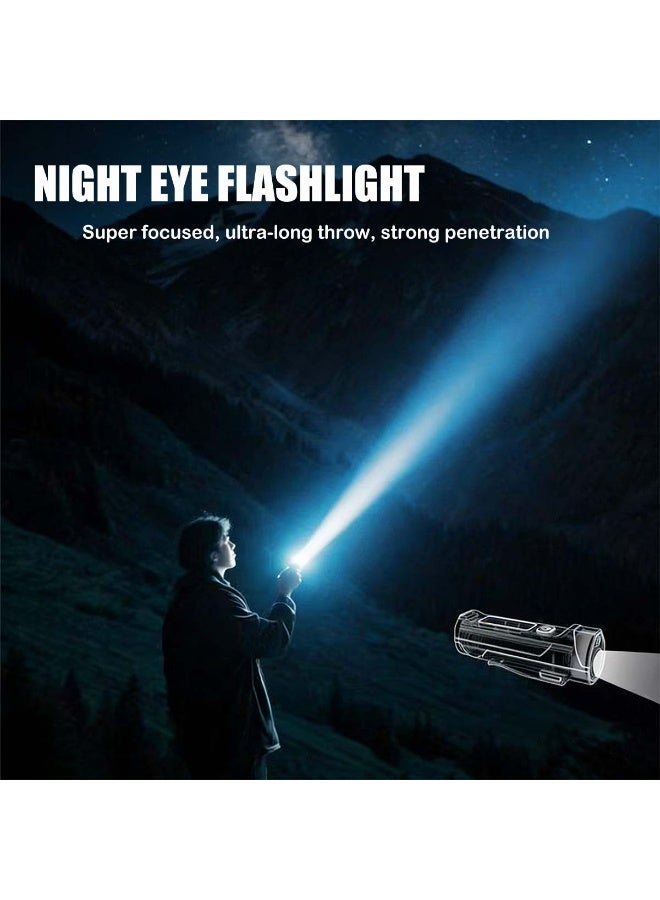 hilimse Rechargeable Flashlight with Red Laser Pointer, Magnetic 3-Mode LED Torch - Image 5