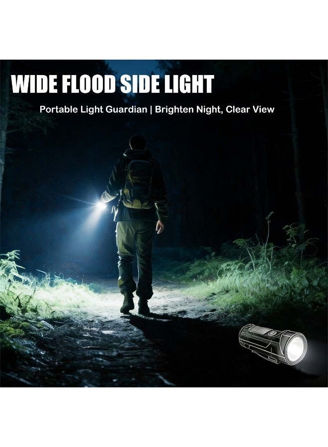 hilimse Rechargeable Flashlight with Red Laser Pointer, Magnetic 3-Mode LED Torch - Image 4