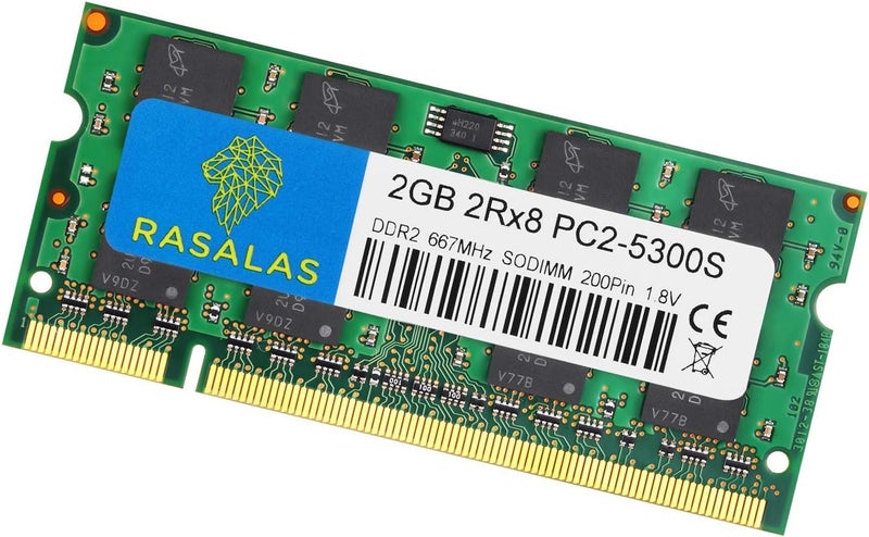 مجموعة ذاكرة رام PC2-5300 DDR2 667 DDR2 سعة 4 جيجابايت (2x2 جيجابايت) DDR2 PC2-5300 DDR2 Sodimm PC2-5300S بجهد 1.8 فولت وCL5 لوحدات الذاكرة لأجهزة الكمبيوتر المحمولة من إنتل وماك وAMD - Image 4