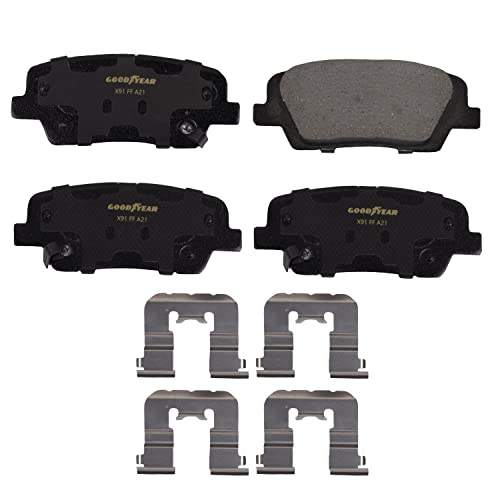 Goodyear Anti Ox Polished Rear Brake Kits Rotors & Ceramic Pads For Hyundai,Kia & More PRK3634R - Image 5