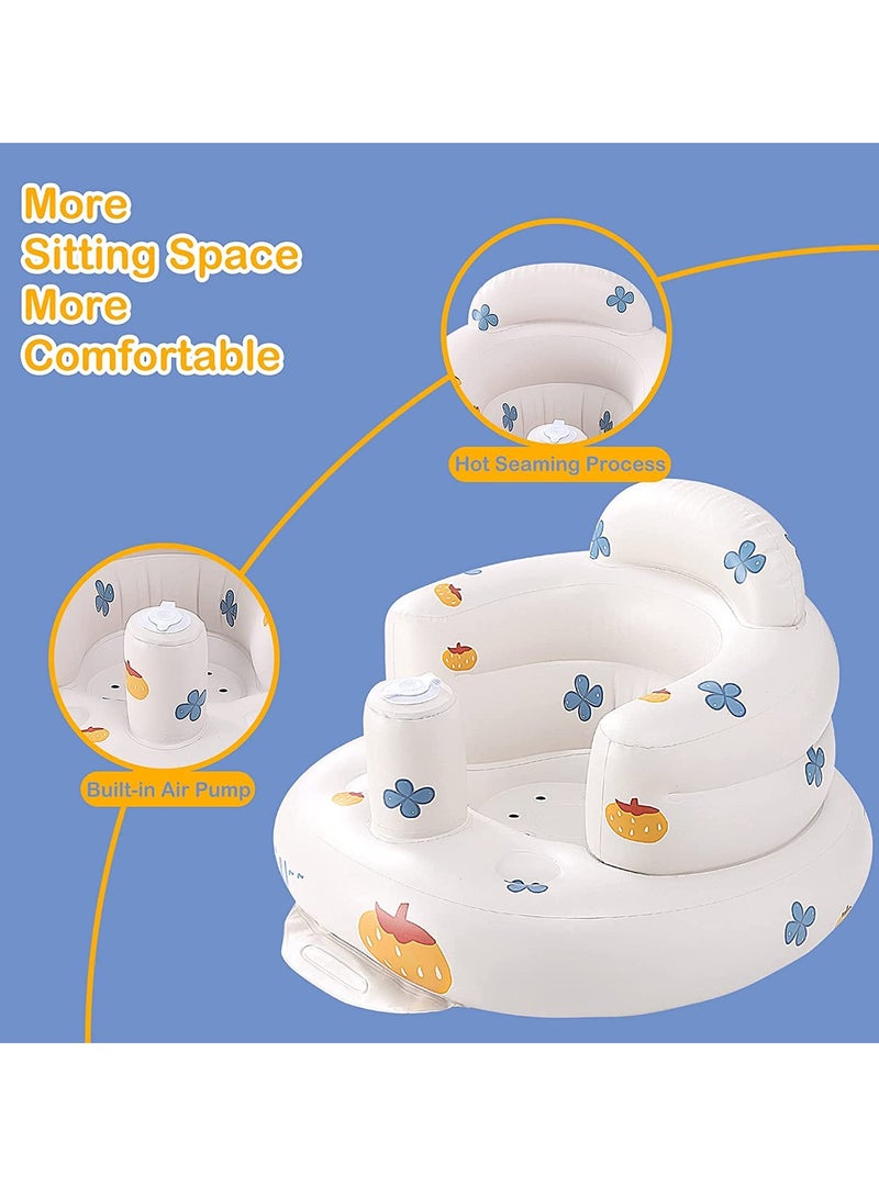 Excefore Baby Inflatable Seat for Sitting up 3 Months Infant Air Pump Back Support Sofa Built in Pump Baby Support Seat Summer Toddler Chair for Sitting up Baby Shower Chair Boys Girls Gifts - Image 5