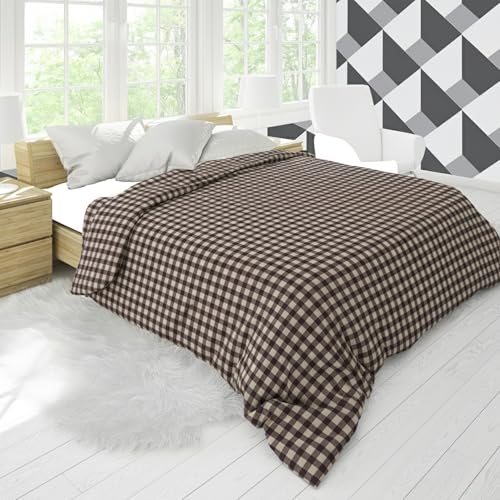 BELVOSTUM 280 TC Luxurious Glace Cotton Duvet Cover/Comforter Cover/AC Quilt Cover King Size/Dohar/90 X100 Inches - (Brown) - Image 3