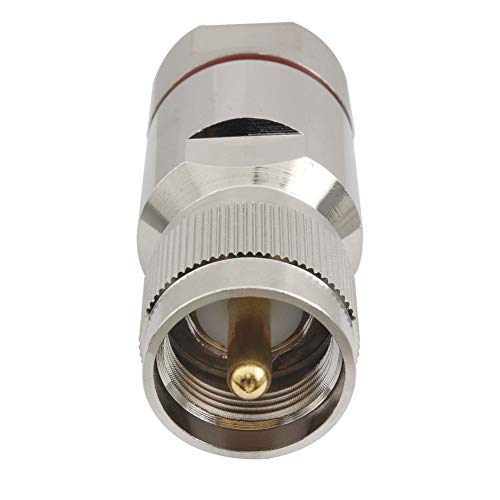 eifagur （Pack of 2） Connector PL-259 UHF Male 1/2" for Corrugated Copper Standard Andrew Heliax RF Cable - Image 5