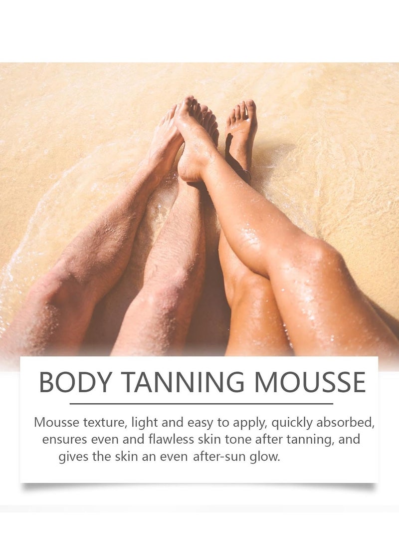 OUHOE Self Tanner Mousse - Tanning Accelerator Made With Natural & Organic Ingredients, Self Tanning Mousse For Fake Tan, Sunless Tanner For All Skin, Tanning Foam For Streak Free Finish 100ml  - Image 4