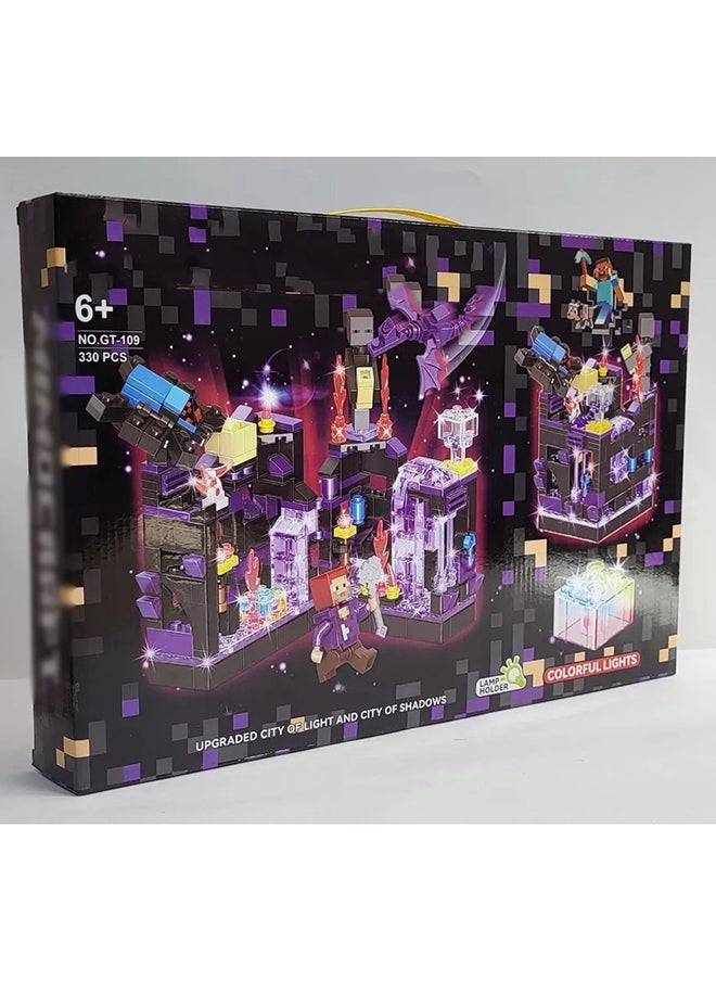 330-Piece Building Toy Set Includes LED Light