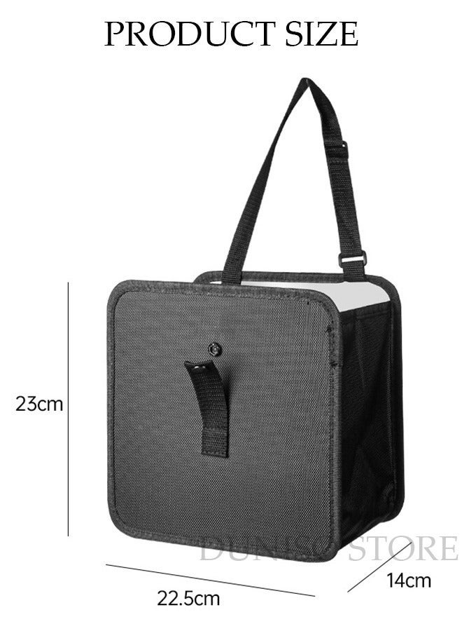 Generic Collapsible Car Back Seat Organizer Hanging Faux Leather Car Storage Bag Compatible with Most Vehicles Interior Accessories Organizer - Image 1