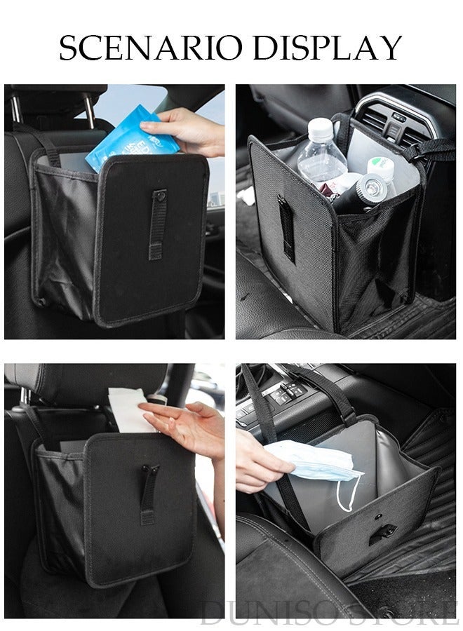 Generic Collapsible Car Back Seat Organizer Hanging Faux Leather Car Storage Bag Compatible with Most Vehicles Interior Accessories Organizer - Image 2