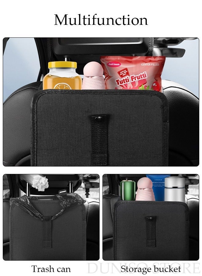Generic Collapsible Car Back Seat Organizer Hanging Faux Leather Car Storage Bag Compatible with Most Vehicles Interior Accessories Organizer - Image 4