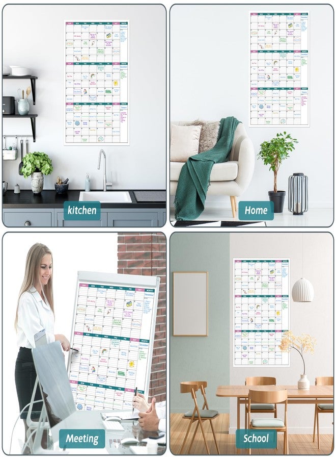 Pinchoco Large Dry Erase Calendar for Wall - Undated 3 Month Wall Calendar, 28" x 40"(Vertical), Wall Calendar Dry Erase for Home, Office, Classroom - Image 2