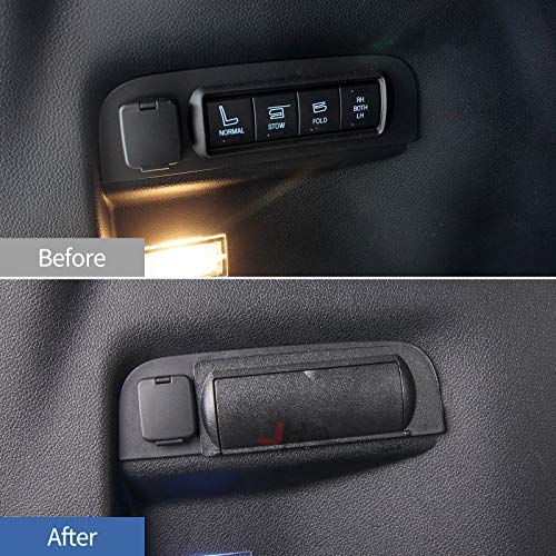 JHO Trunk Buttons Protective Cap Cover Black ABS Trim Fit for Ford Explorer 2011 2012 2013 2014 2015 2016 2017 2018 2019 Limited Sport Platinum - Image 2