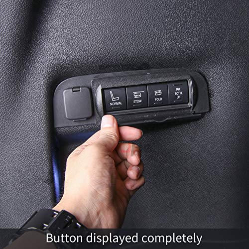 JHO Trunk Buttons Protective Cap Cover Black ABS Trim Fit for Ford Explorer 2011 2012 2013 2014 2015 2016 2017 2018 2019 Limited Sport Platinum - Image 3