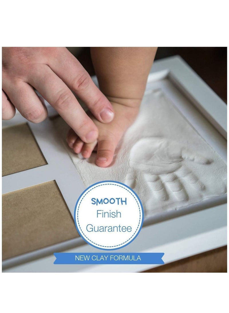 كاست ويف مجموعة أدوات صنع بصمات اليد والقدم للأطفال ، تذكار لحديثي الولادة من الأولاد والبنات ، هدايا للفتيات الصغيرات وهدايا الأطفال الصغار ، هدايا مخصصة لحفلات استقبال المولود ، إطارات صور فنية للذاكرة لتسجي - Image 2