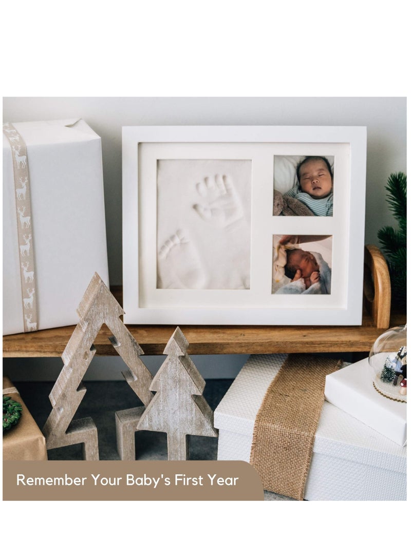 كاست ويف مجموعة أدوات صنع بصمات اليد والقدم للأطفال ، تذكار لحديثي الولادة من الأولاد والبنات ، هدايا للفتيات الصغيرات وهدايا الأطفال الصغار ، هدايا مخصصة لحفلات استقبال المولود ، إطارات صور فنية للذاكرة لتسجي - Image 5