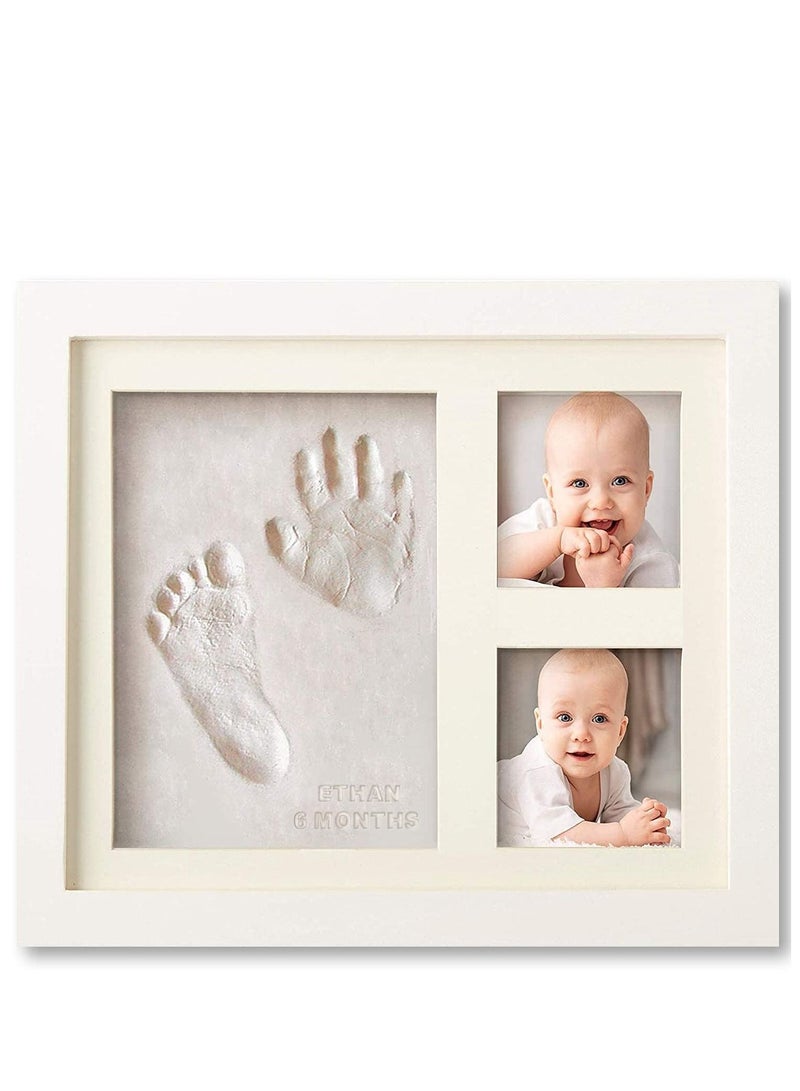 كاست ويف مجموعة أدوات صنع بصمات اليد والقدم للأطفال ، تذكار لحديثي الولادة من الأولاد والبنات ، هدايا للفتيات الصغيرات وهدايا الأطفال الصغار ، هدايا مخصصة لحفلات استقبال المولود ، إطارات صور فنية للذاكرة لتسجي - Image 1
