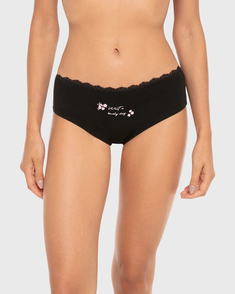 Isla & Evie Isla & Evie Printed Cotton Hipster Panty