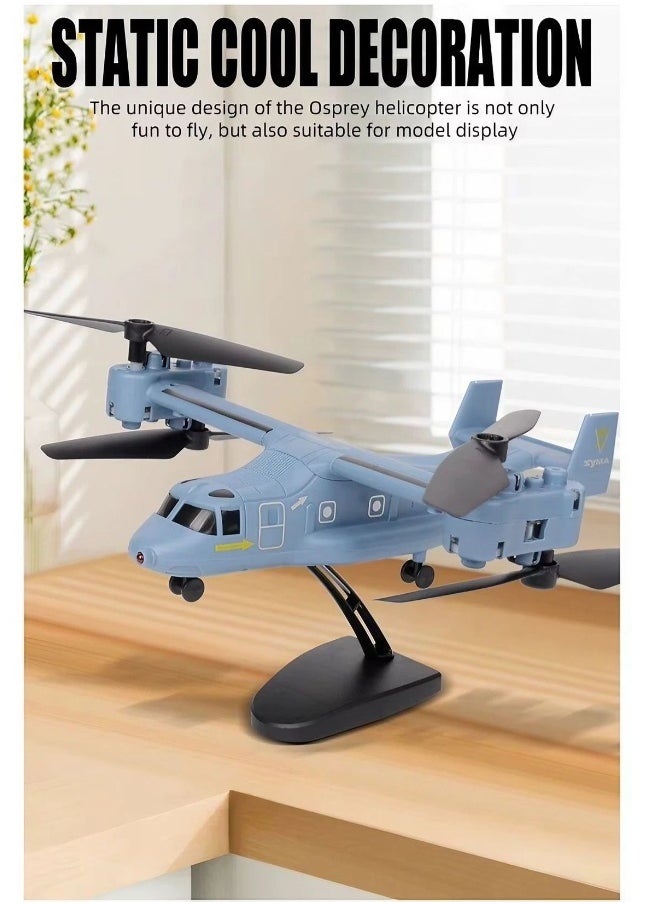 SYMA - Syma Revolt V22 One-Key Takeoff RC Helicopter (Blue, 29 x 16.5 x 6.2 cm) - Image 1