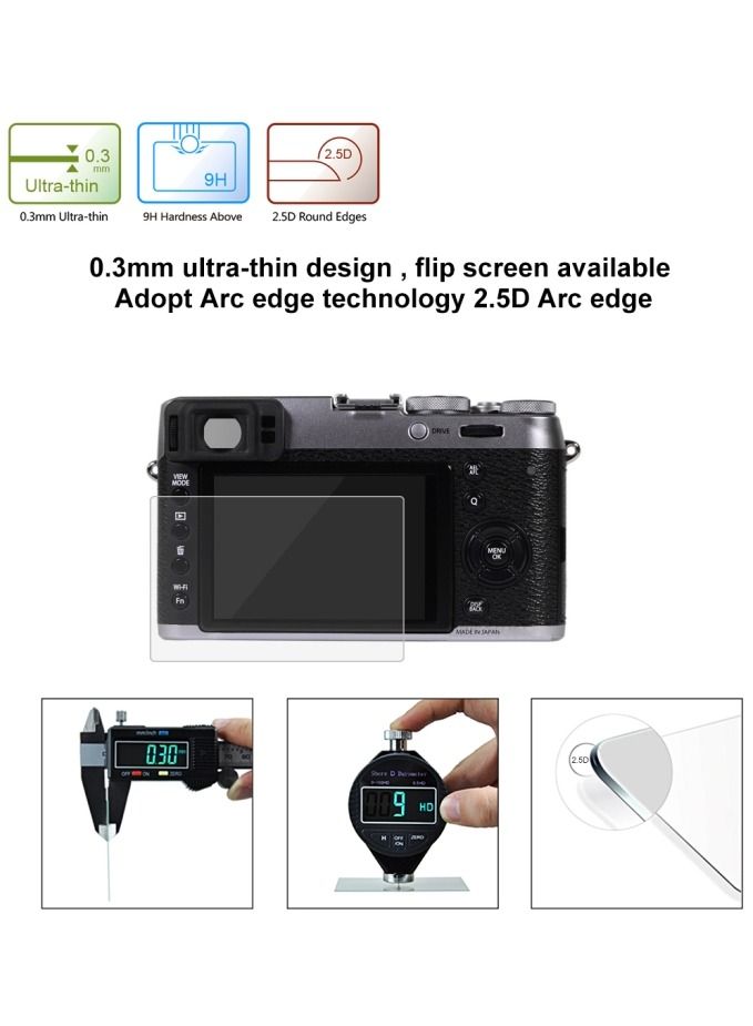 PULUZ Tempered Glass Film for Fujifilm X100T Compatible with Fujifilm XE2/XE2S/X100F - Image 3