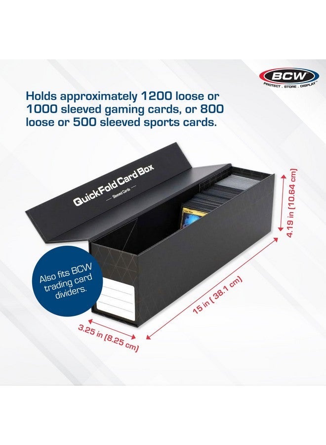 BCW QuickFold Card Storage Box for Sleeved Cards - 3 Pack - Not for Toploaders - Magnetic Closure - Holds 500-1200 Sleeved or Unsleeved Cards - MTG Card Storage - Image 3