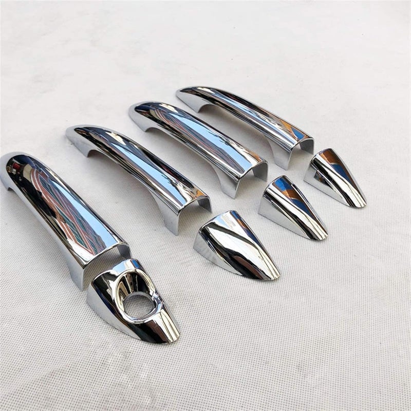 QASULER ABS Chrome Door Handle Cover Trim for Hyundai - Image 1