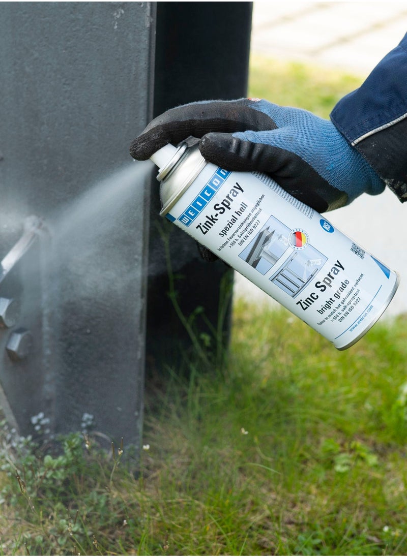 Weicon WEICON Zinc Spray Bright Grade | 400 ml | Rust protection, heat-resistant and suitable as a primer for Metal | Fast Drying | Galvanizing colour  - Image 5