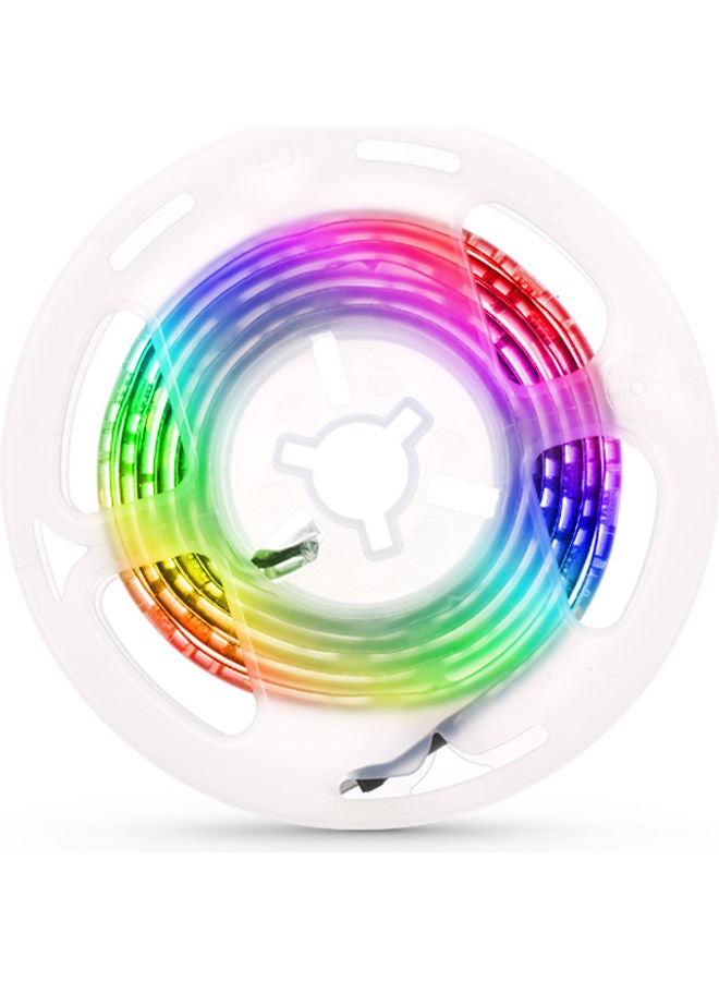 شريط إضاءة LED مرن للكمبيوتر بإضاءة متعددة الألوان RGB، شريط إضاءة ديود،إضاءة شاشة مكتب 5 فولت، إضاءة خلفية للتلفزيون، 3 مفاتيح تحكم، بطول 1 متر أسود - Image 1