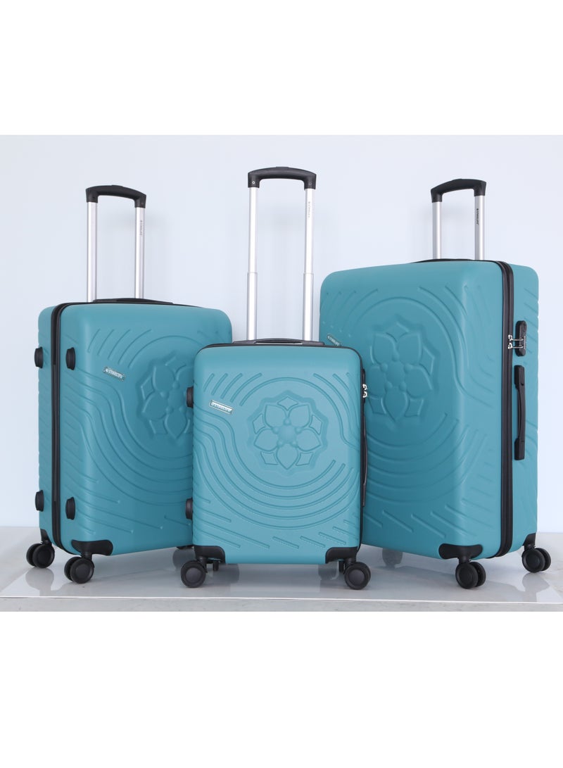 STARLIFE 3 Piece ABS Hard side Trolley Luggage Set Spinner Wheels with Number Lock - Image 1