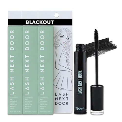LASH NEXT DOOR ماسكارا مقاومة للماء بلون أسود لإطالة وتكثيف الرموش بدون تكتلات من لاش نكست دور - عبوة 3 قطع - Image 2