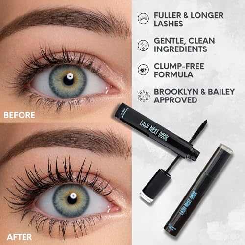 LASH NEXT DOOR ماسكارا مقاومة للماء بلون أسود لإطالة وتكثيف الرموش بدون تكتلات من لاش نكست دور - عبوة 3 قطع - Image 5