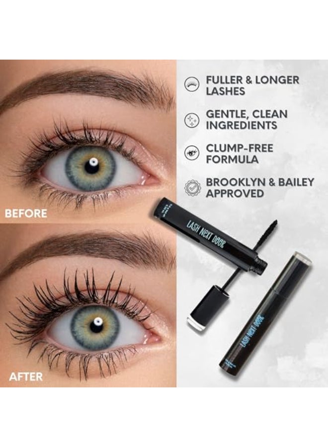LASH NEXT DOOR ماسكارا مقاومة للماء بلون أسود لإطالة وتكثيف الرموش بدون تكتلات من لاش نكست دور - عبوة 3 قطع - Image 4