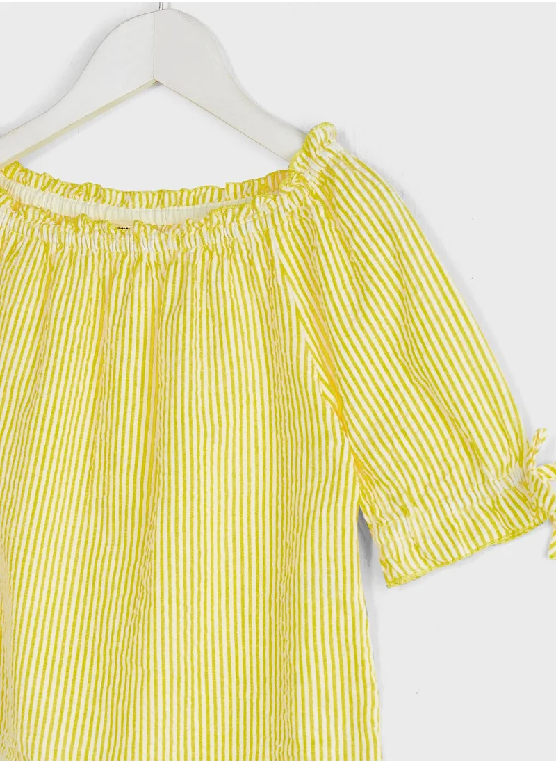 Basicxx Youth Checked Top