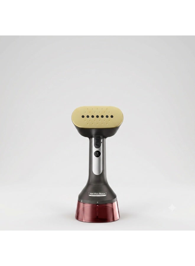 هاميلتون مكواة بخار هاميلتون بيتش الاحترافية المحمولة (Hamilton Beach Professional Garment Steamer 11590-ME) — قوة 1740 واط | بخار 28 غ/د | خزان 300 مل | قاعدة سيراميك - Image 1