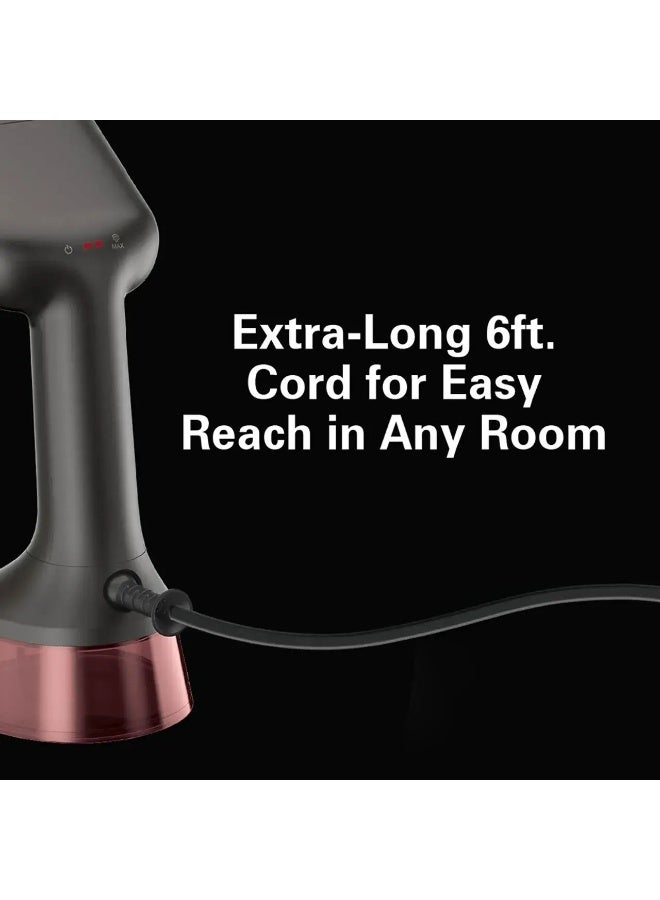 هاميلتون مكواة بخار هاميلتون بيتش الاحترافية المحمولة (Hamilton Beach Professional Garment Steamer 11590-ME) — قوة 1740 واط | بخار 28 غ/د | خزان 300 مل | قاعدة سيراميك - Image 4