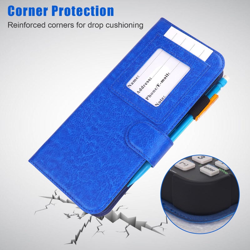YouKnow PU Leather Protective Case for Texas Instruments TI-84 Plus CE Color Graphing Calculator with ID Card Slot (Only Case) (Blue) - Image 5
