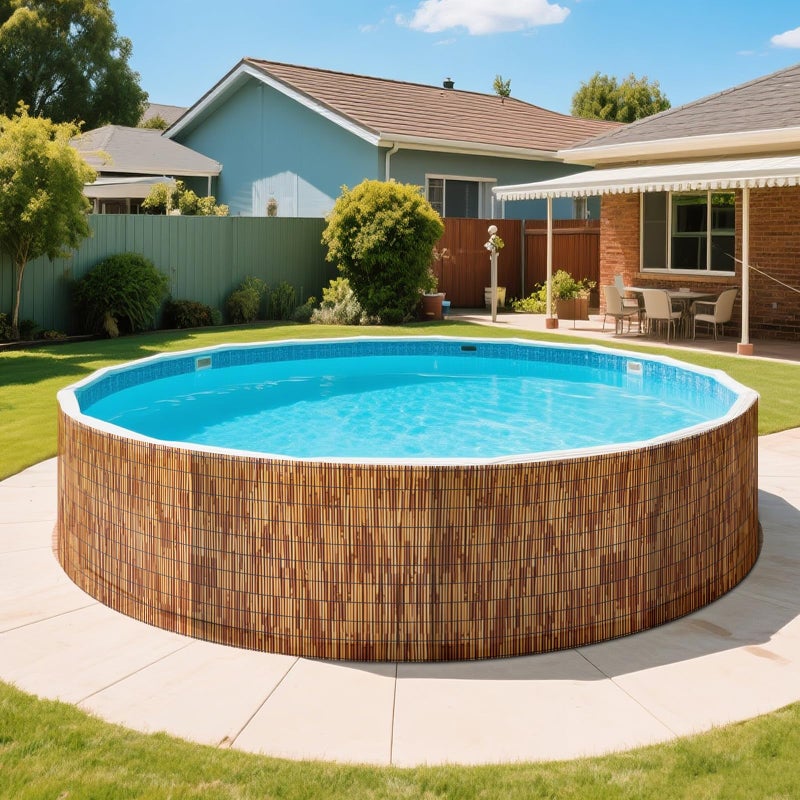 ZNCMRR Reed Fencing Rolls Fencing 4ft High Roll Reed Screen for Balcony Patio Garden Backyard 4FT X 16.4FT Privacy Fenceï¼ˆBrownï¼‰ - Image 2