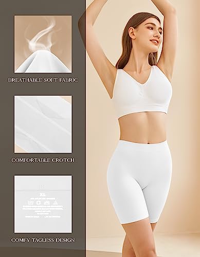 SIMIYA Slip Shorts for Women, Smooth Seamless Slip Shorts for Under Dresses, Stretch Workout Yoga Biker Shorts - Image 2