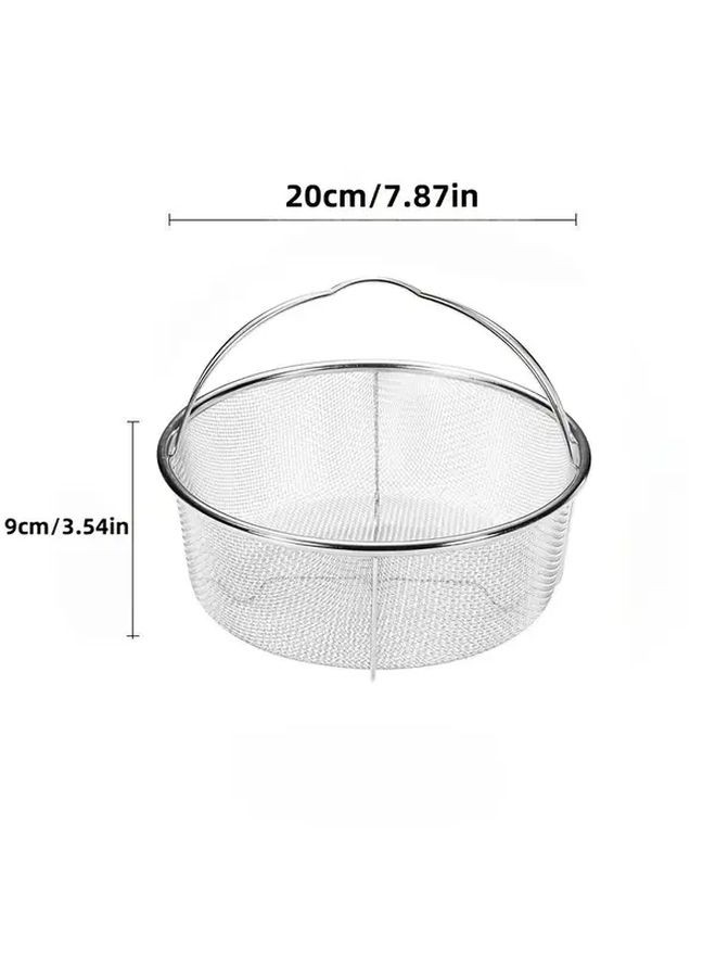 Heavy Duty 304 Stainless Steel Steamer Basket Portable Collapsible Insert for Boiling Frying Steaming - Image 3