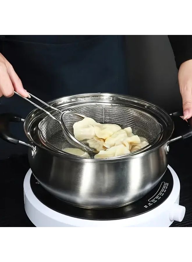 Heavy Duty 304 Stainless Steel Steamer Basket Portable Collapsible Insert for Boiling Frying Steaming - Image 5