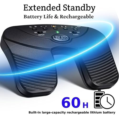 LEKATO Wireless Bluetooth Page Turner Pedal Music Page Turner Pedal for Ipad,Tablets Android IOS Phones Rechargeable Foot Pedal Silent Page Turner Ipad for Hands-Free - Image 3