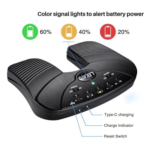LEKATO Wireless Bluetooth Page Turner Pedal Music Page Turner Pedal for Ipad,Tablets Android IOS Phones Rechargeable Foot Pedal Silent Page Turner Ipad for Hands-Free - Image 4