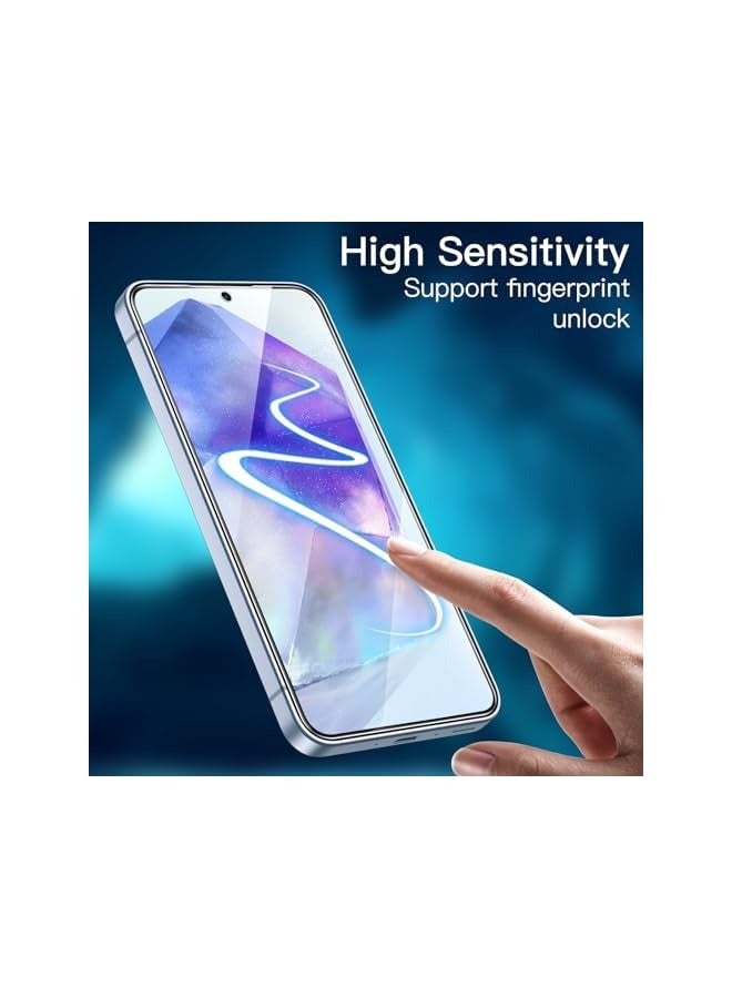 Jetech Screen Protector for Samsung Galaxy A55 5G 6.6-Inch, 9H Tempered Glass Film, Anti-Scratch, HD Clear, 3-Pack - Image 4