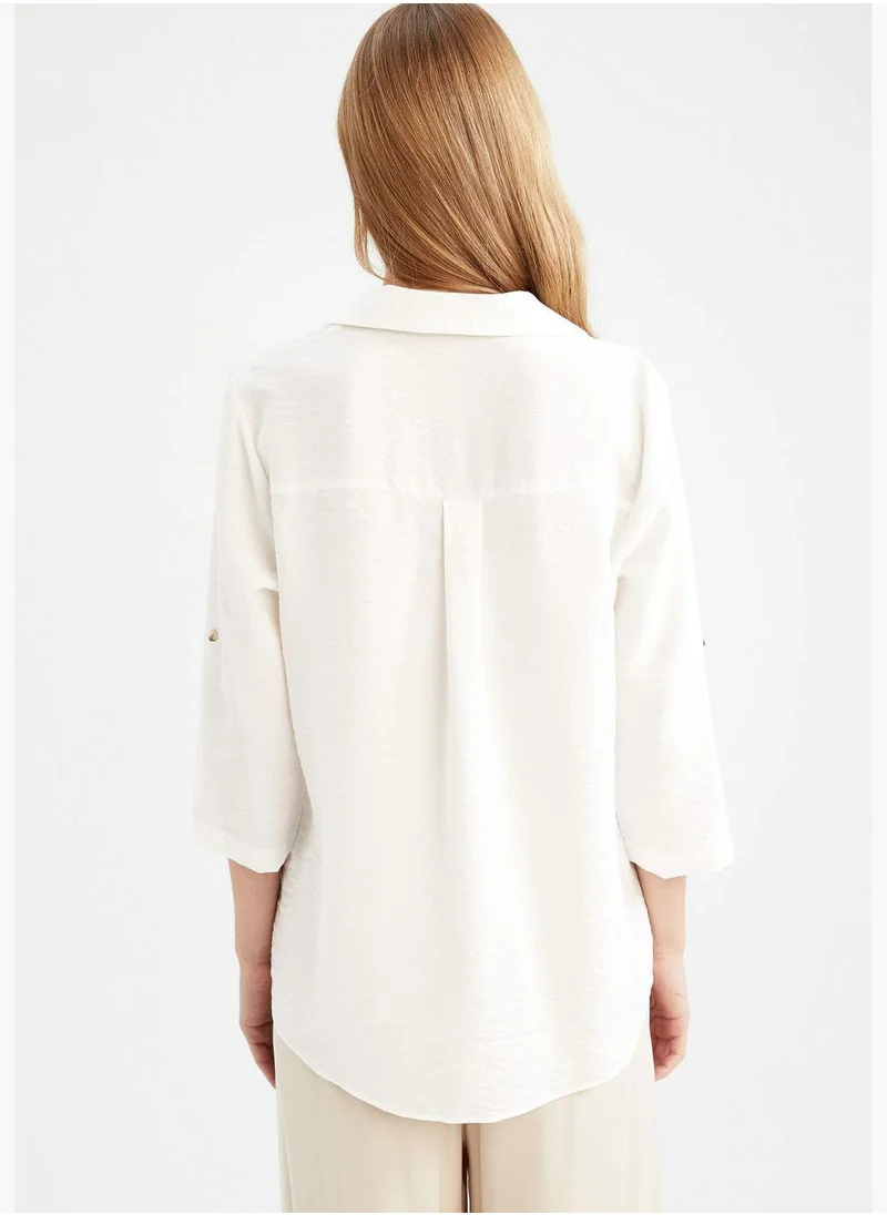 DeFacto Pocket Epaulette Shirt Tunic