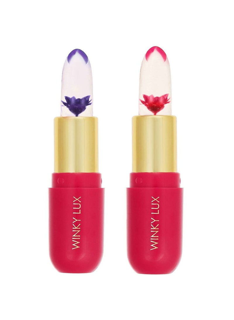 Winky Lux Winky Lux  Flower Balm  Pink and Purple  Color Changing Lip Balm  pH Lip Balm 