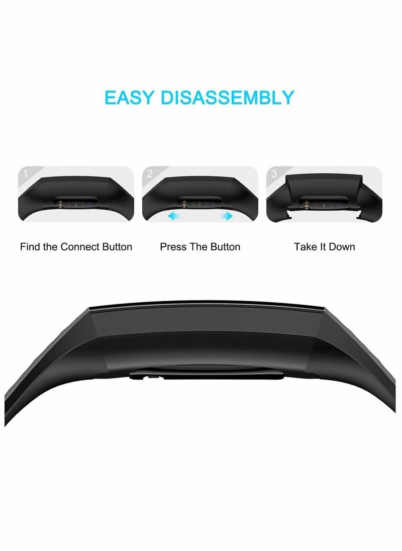 Excefore Replacement Bands Compatible with Fitbit Charge 4/3, 3 Pcs Silicone Fitness Sport Wristbands  - Image 5