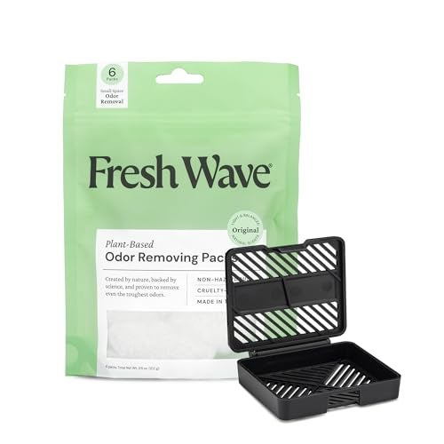 Fresh Wave Original Odor Eliminating & Deodorizing Packs - Bag of 6 & Fresh Pod Case - Safer Odor Relief for Small Spaces, Natural Plant-Based Odor Eliminator, Odor Absorbers for Home - Image 1
