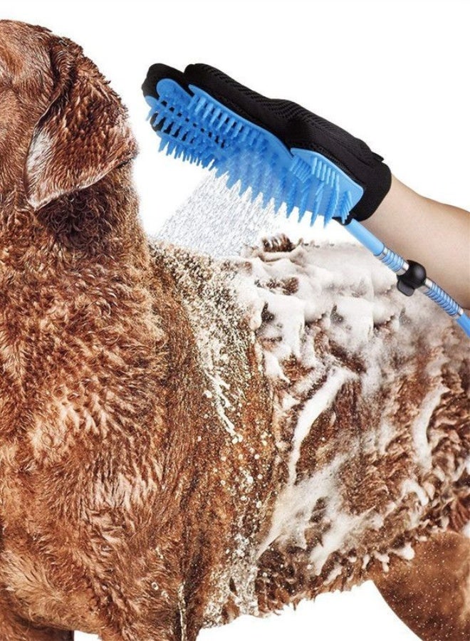 قفاز استحمام وتنظيف الحيوانات الأليفة مع رشاش ماء - للكلاب والقطط - Image 2