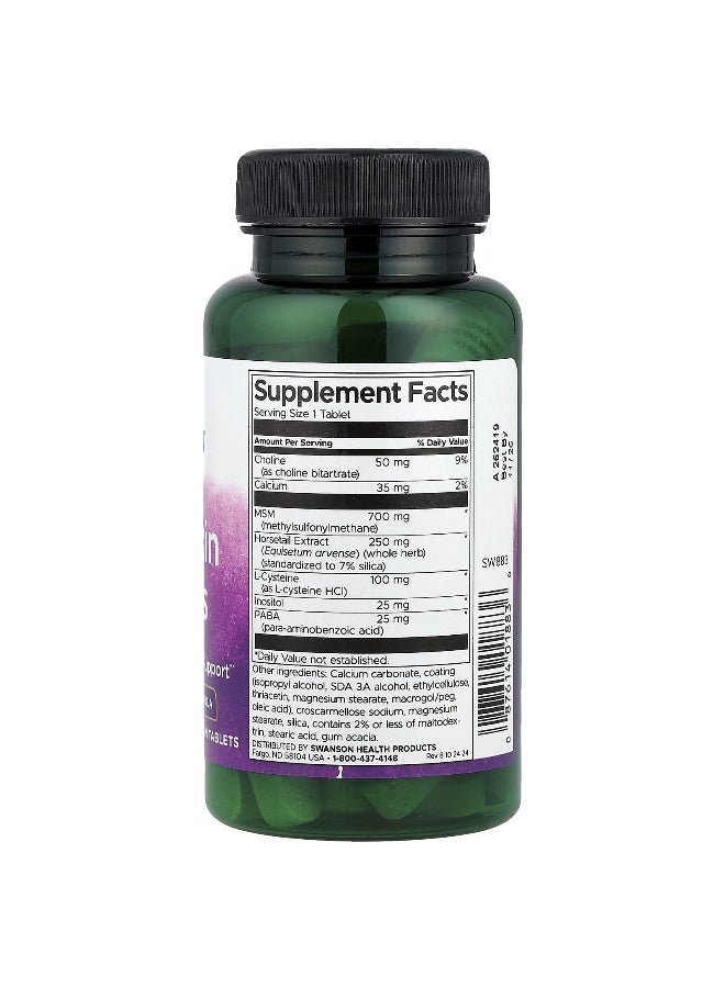 Swanson, Hair, Skin & Nails, 60 Vegan Tablets (Packaging may vary) - Image 2