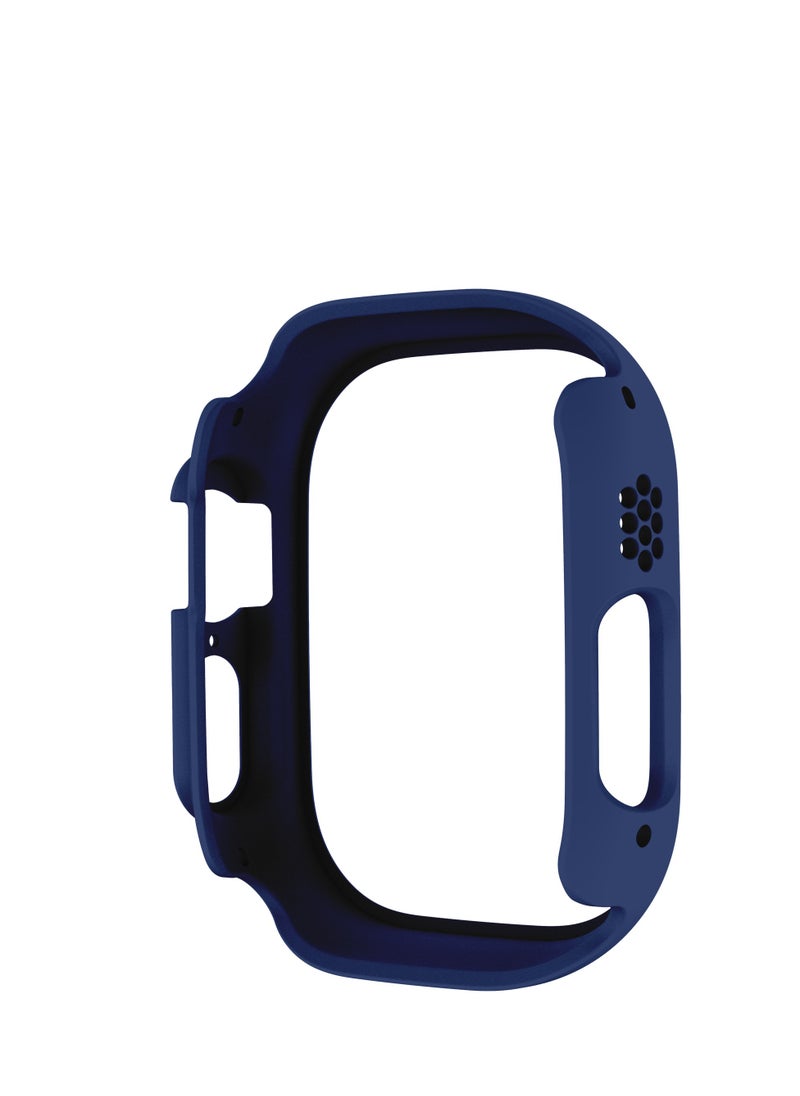 PC Half Case Protector frame Compatible with Apple Watch Series 8 ULTRA 49 mm Dark blue