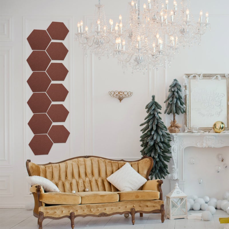 🏠 بلاط حائط سداسي من اللباد لتزيين المكتب المنزلي لوحات ملاحظات متينة - Image 1