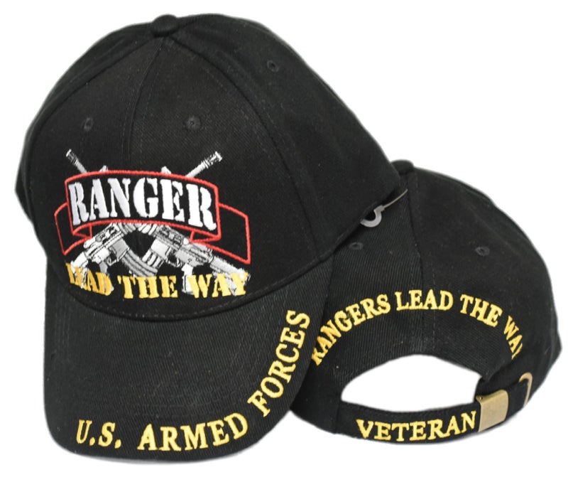 Eagle Emblems, Inc. United States Army Rangers Lead The Way Black Hat Cap USA - Image 1