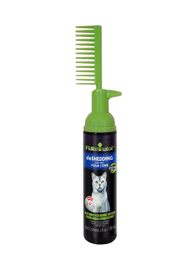 FURminator Rinse Free deShedding Foam Comb for Cats Waterless Foaming Shampoo Reduces Shedding Deodorizes Tub Free Experience